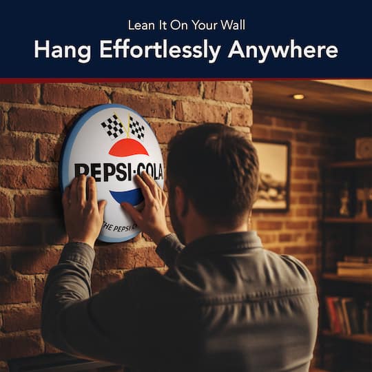 American Art Decor 15" Pepsi Logo Dome Metal Wall Art Sign